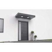 Resim KORRAIN ELITE SOLO TEK PANEL-ALÜMİNYUM KAPI ÜSTÜ SPOTLU SUNDURMA-DRENAJLI TASARIM-ANTRASİT GRİ- SOL 