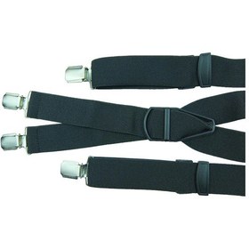 Resim Siyah Pantolon Askısı Dört Metal Klipsli 