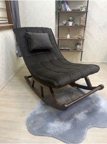 Resim Asedia Miskin Ceviz Acı Kahve Ahşap Sallanan Sandalye Dinlenme Emzirme Baba Tv Okuma Babalar Günü Hediyesi 