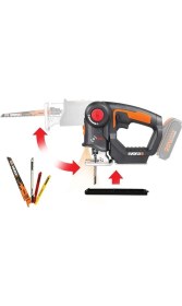 Resim Worx WX550.9 20VOLT Profesyonel Dekupaj ve Tilki Kuyruğu Testere (Akü Dahil Değildir) 
