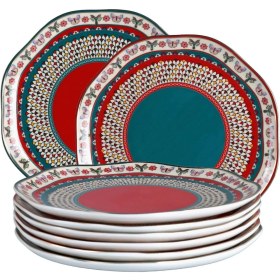 Resim LuckyArt Lucky Art Liora Bone 19 cm 6'lı Tabak Seti 