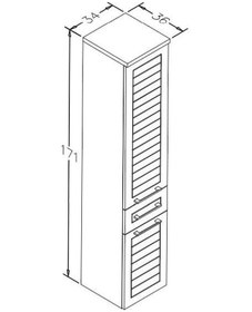 Resim Orka Perge 35 Cm Beyaz Banyo Boy Sepetli Çamaşır Dolabı Beyaz 