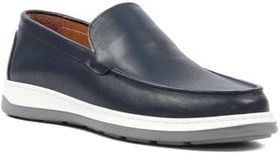 Resim Erkek Lacivert Deri Loafer 