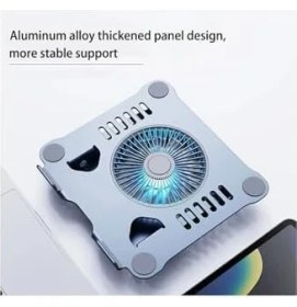 Resim Nacario 804D 360 Derece Dönebilir Alüminyum Katlanabilir Laptop Standı (Koyu Gri) 