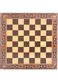 Resim El Yapımı Masif Ahşap 38x38x7,5 Cm Çekmeceli Satranç Tahtası 