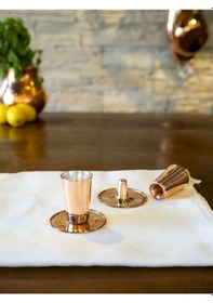 Resim Bakır Shot Bardağı Meksika Bakır Renk 2'li 