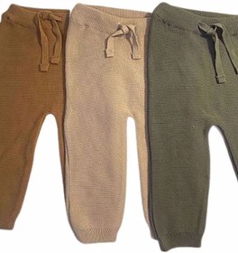 Resim HelloCutiePie %100 Organik Pamuk Unisex Bebek Triko Pantolon Triko Eşofman Altı Triko Tayt 