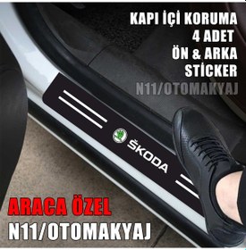 Resim Skoda Octavia Iı A6 Kapı İç Koruma Ayaklık Sticker Markalı 