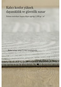 Resim Modern Halı Salon Halısı Oturma Odası Halısı Yolluk Gri Halı Hav Toz Vermez Kolay Temizlenebilir Gümüş 