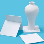 Resim 10 adet Yüksek Sıcaklık Dayanıklı Seramik Yapışmaz Fırın Matları - Bardak Tabanı, Takı Yapımı ve El Yapımı El Sanatları Aksesuarları için Dayanıklı Yapışmaz Sır Akış Kontrol Matları 