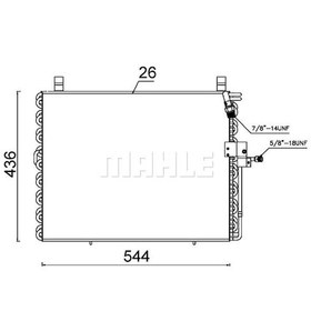Resim KNECHT AC357000S Klima Radyatörü (540×428×26) W124 200 E 230 E 260 E M 102.963 (Eno:8Fc351301484) 
