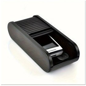 Resim Gaojunshop01 Siyah Araç Gözlük Kutusu Kapaklı Konsol Düzenleyici Para Organizer Ürünleri 
