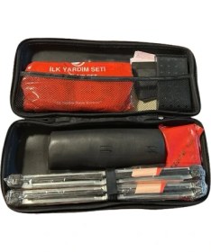Resim Trafik Seti Ilkyardım Lüx Çantalı 1 kg Yangın Tüplü 