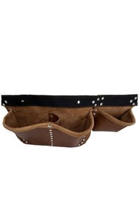 Resim Hakiki Deri Tekniker Alet Edevat Çivi Önlüğü Bel Çantası Taba 