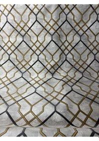 Resim Jel Kaymaz Taban Yıkanabilir Yumuşak Yüzey Gold Yolluk Halı Üst Kalite Sarı 