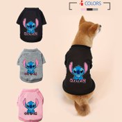 Resim Küçük Köpekler İçin Stitch Kazak - Yavru Köpek İçin Resimli ve "Stitch!" Yazılı Kostüm - Chihuahua, Pug, Şi Tzu için Sevimli Erkek & Dişi Bebek Giysisi - Makinede Yıkanabilir Evcil Hayvan Kıyafeti - Sonbahar/Bahar/Güz Mevsimi İçin Outfit - Duygusal Fanlar Ürünü - Orjinal Merchandise Malzemesi - S / XS Boyutlu Irklar İçin Etkileyici Desen - Nefes Alabilen yumuşak kumaş - Renk Seçenekleri (Siyah, Pembe, Gri) 