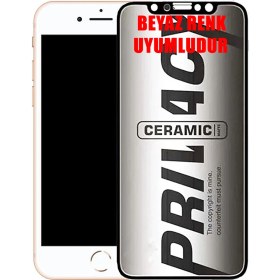 Resim Bzontech Apple iPhone 7 Plus Hayalet Ekran Koruyucu Mat Seramik Hayalet Gizli Apple iPhone 7 Plus-Beyaz 