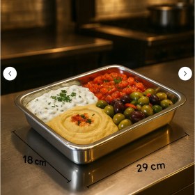 Resim Davet Paslanmaz Çelik Meze Küveti 29CM * 18 cm - Paslanmaz Çelik Küvet 