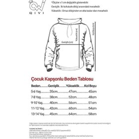Resim Tshirthane Minimalist Logobaskılı Unisex Çocuk Kapüşonlu Beyaz Sweatshirt Beyaz 