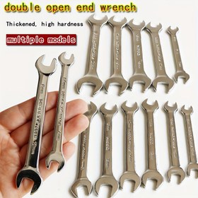 Resim Çift Başlı Açık Uçlu Anahtar, 5.5mm-21mm, Ayna Yüzey, Düz Sap - Otomotiv ve Makine Onarımı için İdeal, Mekanik Araç, Metal Yapı, Otomotiv Onarım Anahtarı | Çift Başlı Anahtar | Şık Metal Yüzey 