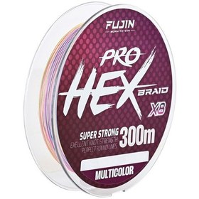 Resim Fujin Pro Hex 8x 300mt. Multicolor İp Misina 0.16 MM 