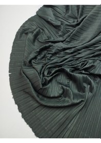 Resim Koyu Yeşil Renkte Pliseli Jarse Kumaş En: 145 Cm-10615 Yeşil 