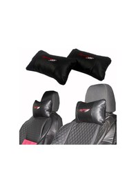 Resim Racing Araca Özel Nakışlı Oto Deri Boyun Yastığı 