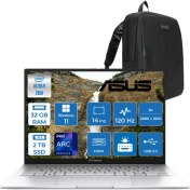 Resim Asus Zenbook 14 Intel Core Ultra 9 285H 32GB LPDDR5X 2tb 14" 3k OLED 120Hz 600NIT Intel Arc Graphics Windows 11 Pro Taşınabilir Bilgisayar UX3405CAP03 + Zettaçanta 