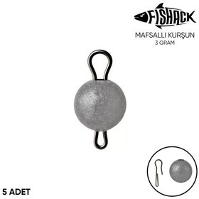Resim Mafsallı Kurşun - Hareketli İğne Kurşunu - Fishack - 3 Gram - 5'li Paket Diğer 