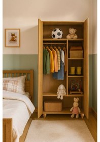 Resim Arion Kids Gülsün 2 Kapaklı Çocuk Odası Dolabı 2 Kapaklı Dolap Modellerinde Sade, Dayanıklı Ve Modern Çözüm Yeşil 