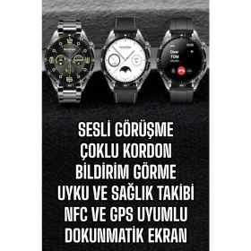 Resim Marsilyan Akıllı Saat Titreşimli Pusula Nabız ve Tansiyon Ölçer Nfc Uyumlu - MCT9813-2738 