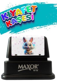 Resim Maxor Kaşe Kıyafet Kaşesi Tavşan Temalı Öğrenci Kaşesi / Kıyafet Etiketi / Kumaş Kıyafet Kaşesi 