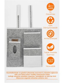 Resim Mor Design Araç İçi Organizeri - Gri - Gri / Standart 