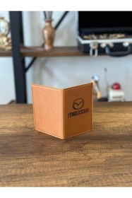 Resim EFE DERİ Efe Deri Mazda Dikişli Araç Ruhsat Kılıfı Kabı Oto Ruhsatlık Araba Ruhsat Koruyucu 