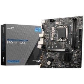 Resim MSI PRO H610M-G DDR5 M2 PCIe NVME HDMI PCIe 16X v4.0 1700p mATX 