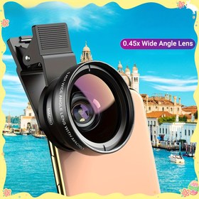 Resim 0.45x HD 37mm Geniş Açı Lens ve 12.5x Süper Makro Lens Kit ile Akıllı Telefon Fotoğrafçılığınızı Geliştirin! Farklı Akıllı Telefonlarla Uyumlu 