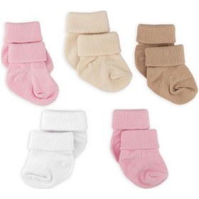 Resim Novibaby 5'li Bambu Yenidoğan Bebek Çorap I Sweet I 0-6 ay "Karışık Renkli" 