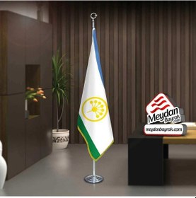 Resim Başkurtistan Cumhuriyeti Bayrak -ofis -makam-toplantı Odaları -direkli -saçaklı Makam Bayrağı 1 