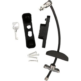 Resim Siyah Çocuk Güvenlik Kilidi Pencere Kilidi Çelik Halatlı Kilit 4 Adet 