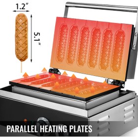 Resim Kitchbox Ticari Endüstriyel Mısır Stick Waffle Makinesi (6'lı) 