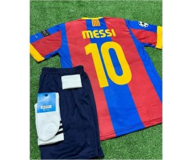 Resim 2011 Şampiyonlar Ligi Finali Lionel Messi Nostalji Çocuk Forması 4'lü Set 