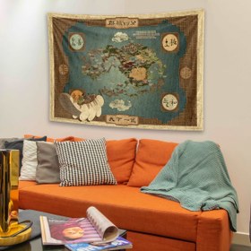 Resim Avatar The Last Airbender Map Duvar Örtüsü - 100 cm x 135 cm 