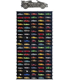 Resim Hobi Araba Rafı Eskitme Siyah Dikey 100 Araçlık Kişiye Özel İsim 