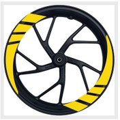 Resim Motorsiklet Mt 07 Uyumlu Sarı Reflektörlü Jant Şeridi Çok Renkli 