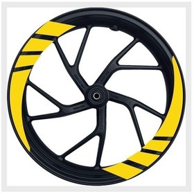 Resim Motorsiklet Mt 07 Uyumlu Sarı Reflektörlü Jant Şeridi Çok Renkli 