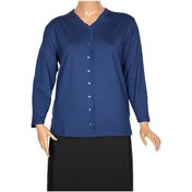 Resim Cimariva Kadın Ülkü Büyük Beden Fırfırlı V Yaka İndigo Bluz Mavi 