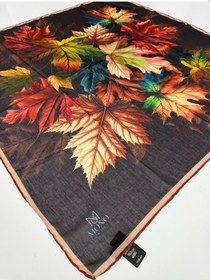 Resim Soft Pamuk Eşarp-06109 Siyah-kiremit 