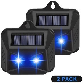 Resim Willowhaven Mavi Işık Solar Hayvan Kovucu Set 2'li Süper Baykuş Bahçe Çiftlik Koruma 