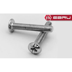 Resim Yuvarlak Yıldız Başlı Rysb Kulp Vidası, Civata M4x40 - 50 Adet 