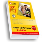 Resim Zprint Yapışkanlı Sticker Parlak Fotoğraf Kağıdı A4 50 Yaprak 200 Grepson Canon Hp 